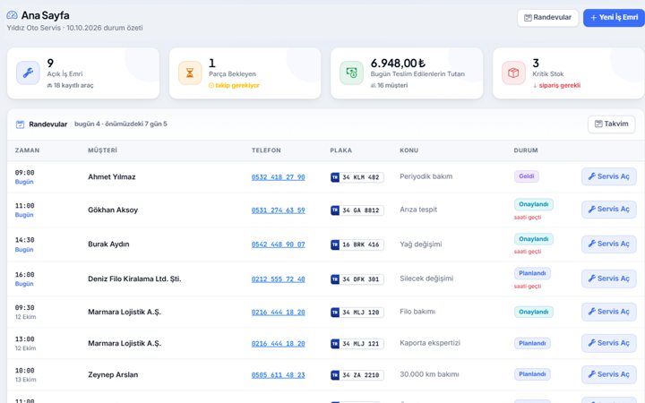 Ana Sayfa ekranı